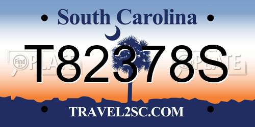 T82378S South Carolina License Plate