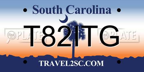 T82ITG South Carolina License Plate