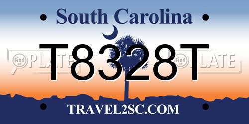 T8328T South Carolina License Plate