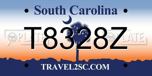 T8328Z South Carolina License Plate