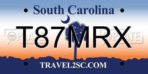 T87MRX South Carolina License Plate