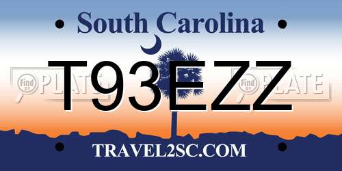 T93EZZ South Carolina License Plate