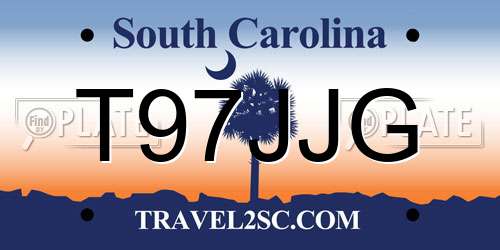T97JJG South Carolina License Plate