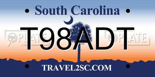 T98ADT South Carolina License Plate