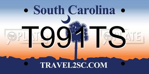 T991TS South Carolina License Plate