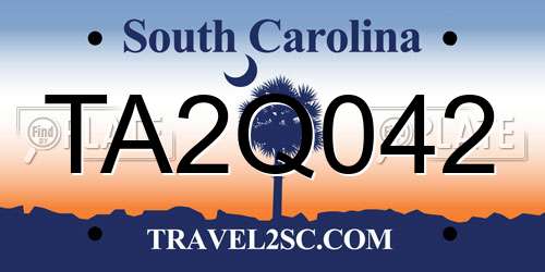 TA2Q042 South Carolina License Plate