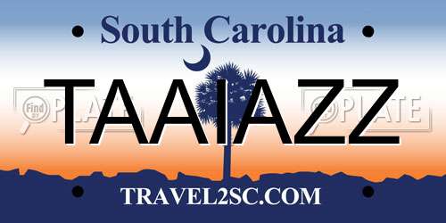 TAAIAZZ South Carolina License Plate