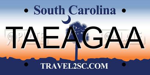 TAEAGAA South Carolina License Plate