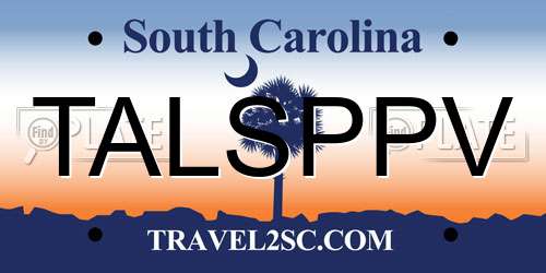 TALSPPV South Carolina License Plate