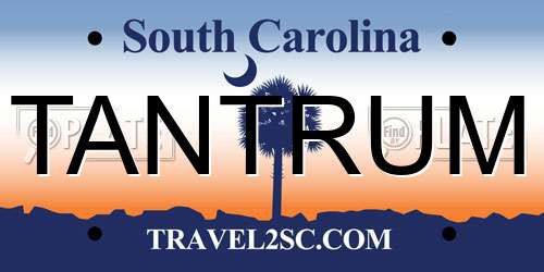 TANTRUM South Carolina License Plate