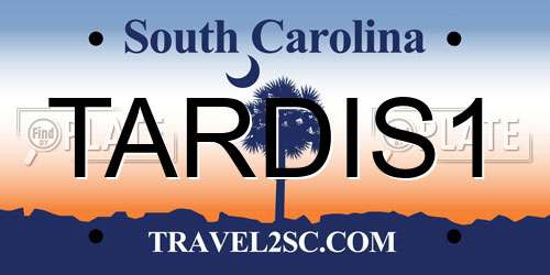 TARDIS1 South Carolina License Plate