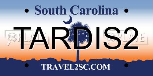 TARDIS2 South Carolina License Plate