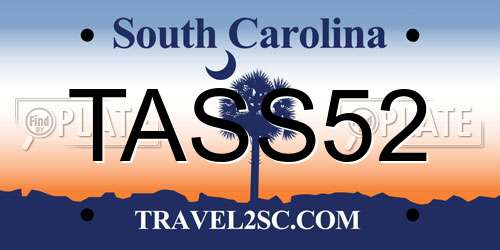 TASS52 South Carolina License Plate