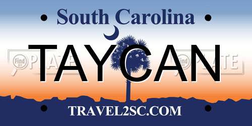 TAYCAN South Carolina License Plate
