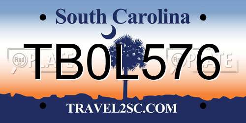TB0L576 South Carolina License Plate