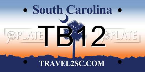 TB12 South Carolina License Plate