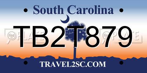 TB2T879 South Carolina License Plate