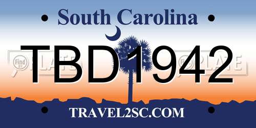 TBD1942 South Carolina License Plate