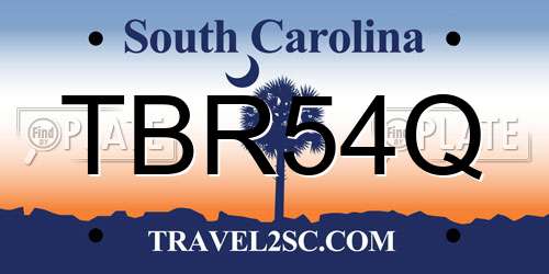TBR54Q South Carolina License Plate