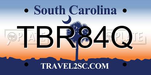 TBR84Q South Carolina License Plate