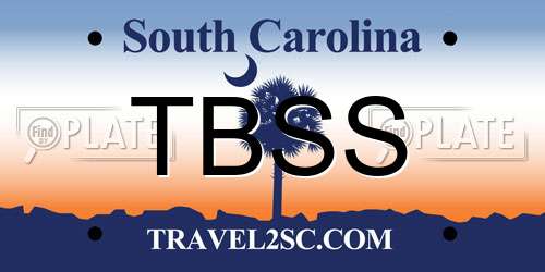 TBSS South Carolina License Plate