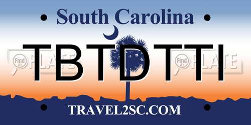TBTDTTI South Carolina License Plate