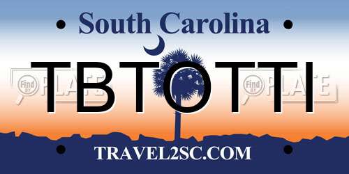 TBTOTTI South Carolina License Plate