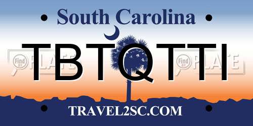 TBTQTTI South Carolina License Plate