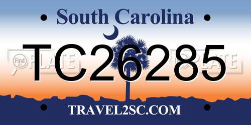 TC26285 South Carolina License Plate