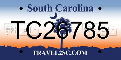 TC26785 South Carolina License Plate