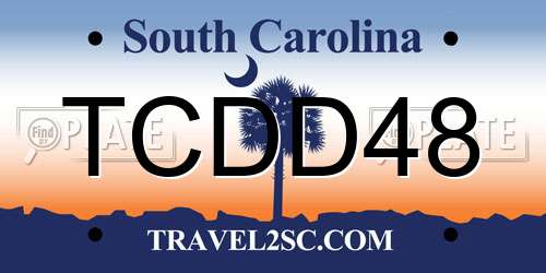 TCDD48 South Carolina License Plate