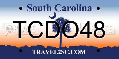 TCDO48 South Carolina License Plate