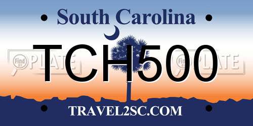 TCH500 South Carolina License Plate