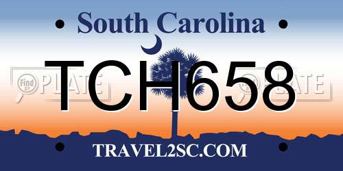 TCH658 South Carolina License Plate