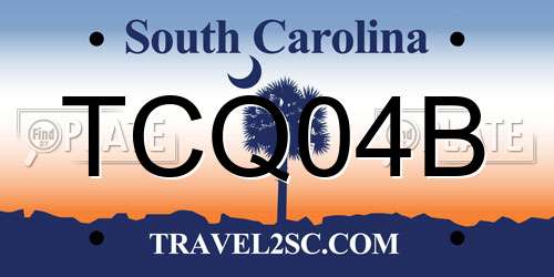 TCQ04B South Carolina License Plate