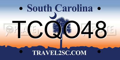 TCQO48 South Carolina License Plate