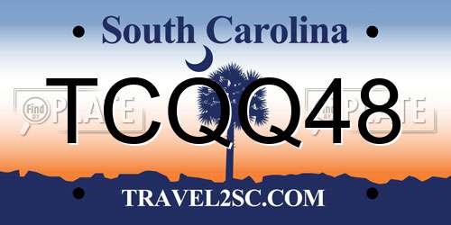 TCQQ48 South Carolina License Plate