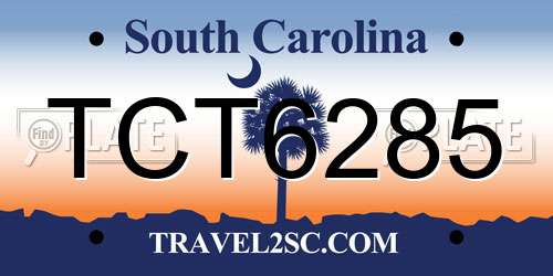 TCT6285 South Carolina License Plate