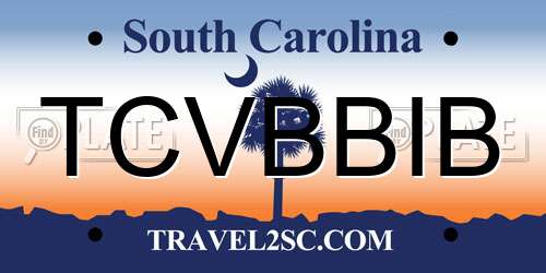 TCVBBIB South Carolina License Plate