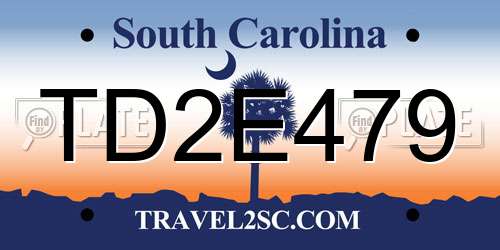 TD2E479 South Carolina License Plate