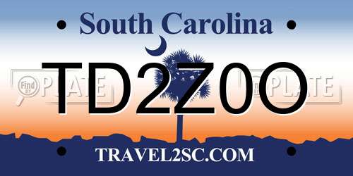 TD2Z0O South Carolina License Plate