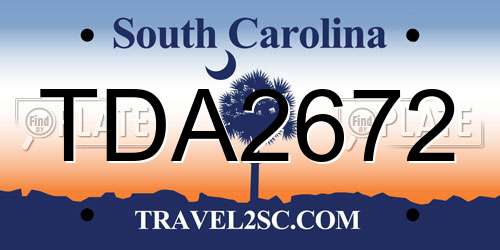 TDA2672 South Carolina License Plate