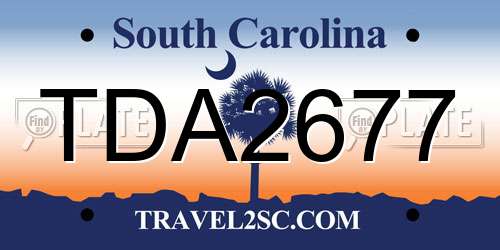 TDA2677 South Carolina License Plate
