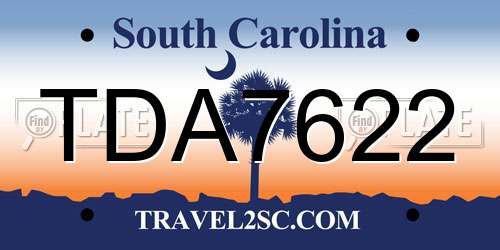TDA7622 South Carolina License Plate