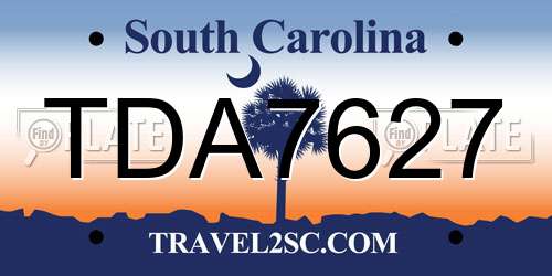 TDA7627 South Carolina License Plate