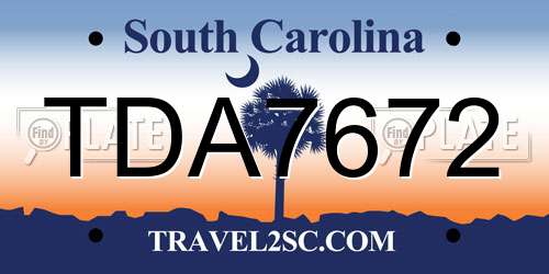 TDA7672 South Carolina License Plate