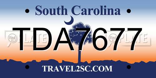 TDA7677 South Carolina License Plate