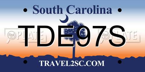 TDE97S South Carolina License Plate