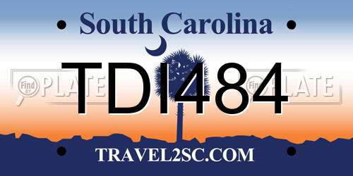 TDI484 South Carolina License Plate