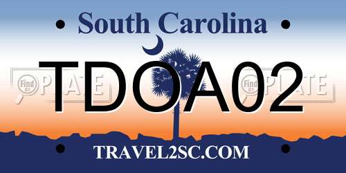 TDOA02 South Carolina License Plate